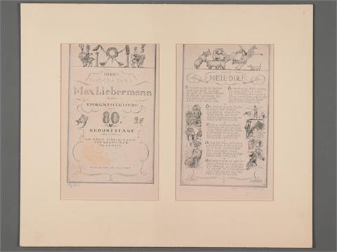 Liebermann, Max - Geburtstagskarte