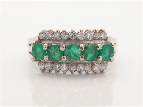 Diamant/Smaragd - Damenring