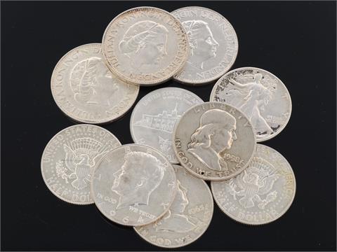 Silbermünzen - USA/Niederlande